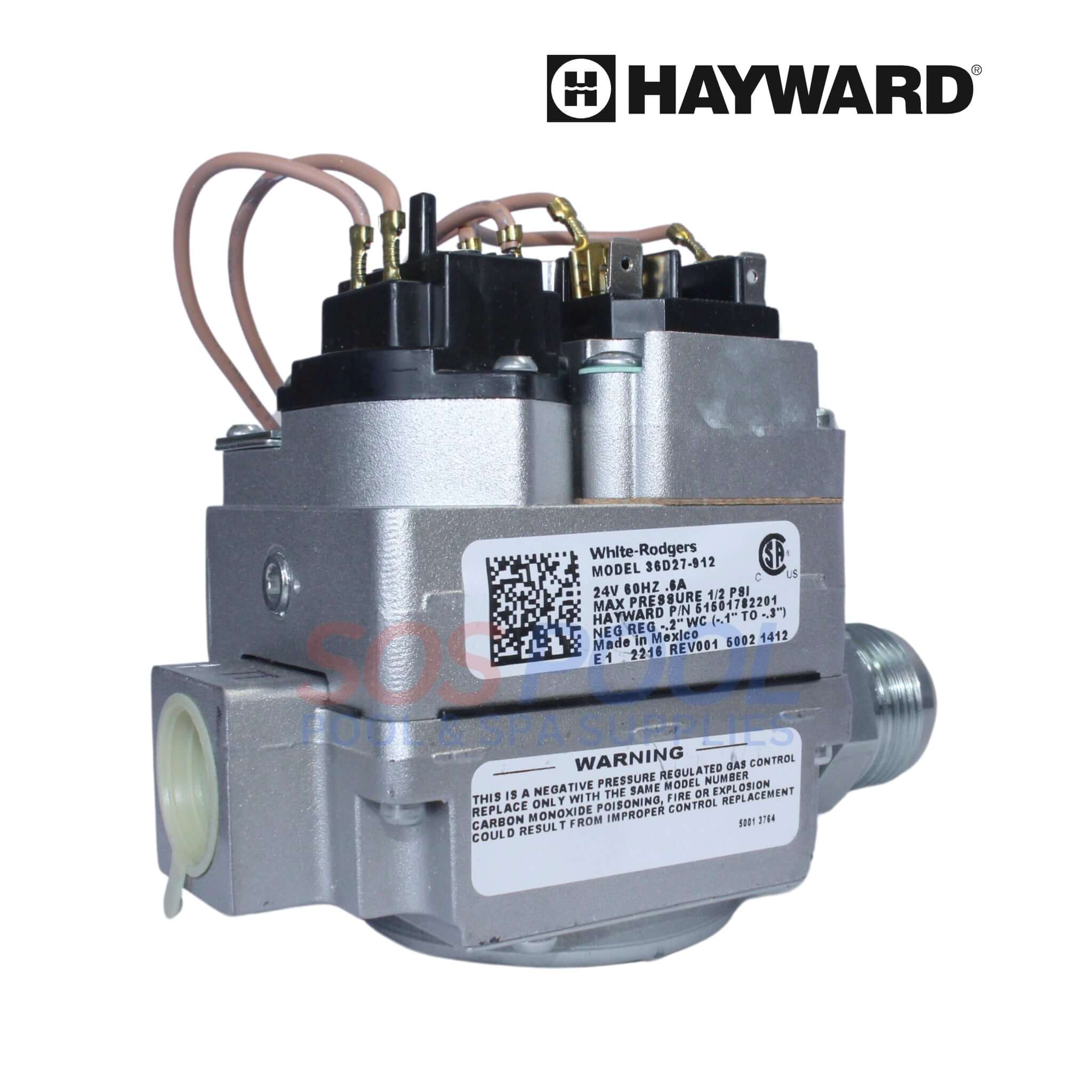 Hayward Natural Gas Valve For HDF Heaters | HDXFGSV001