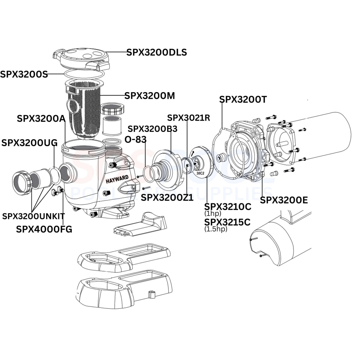 Spx400 Module Aladdin Diffuser O-Ring For Hayward TriStar and EcoStar Pumps | SPX400