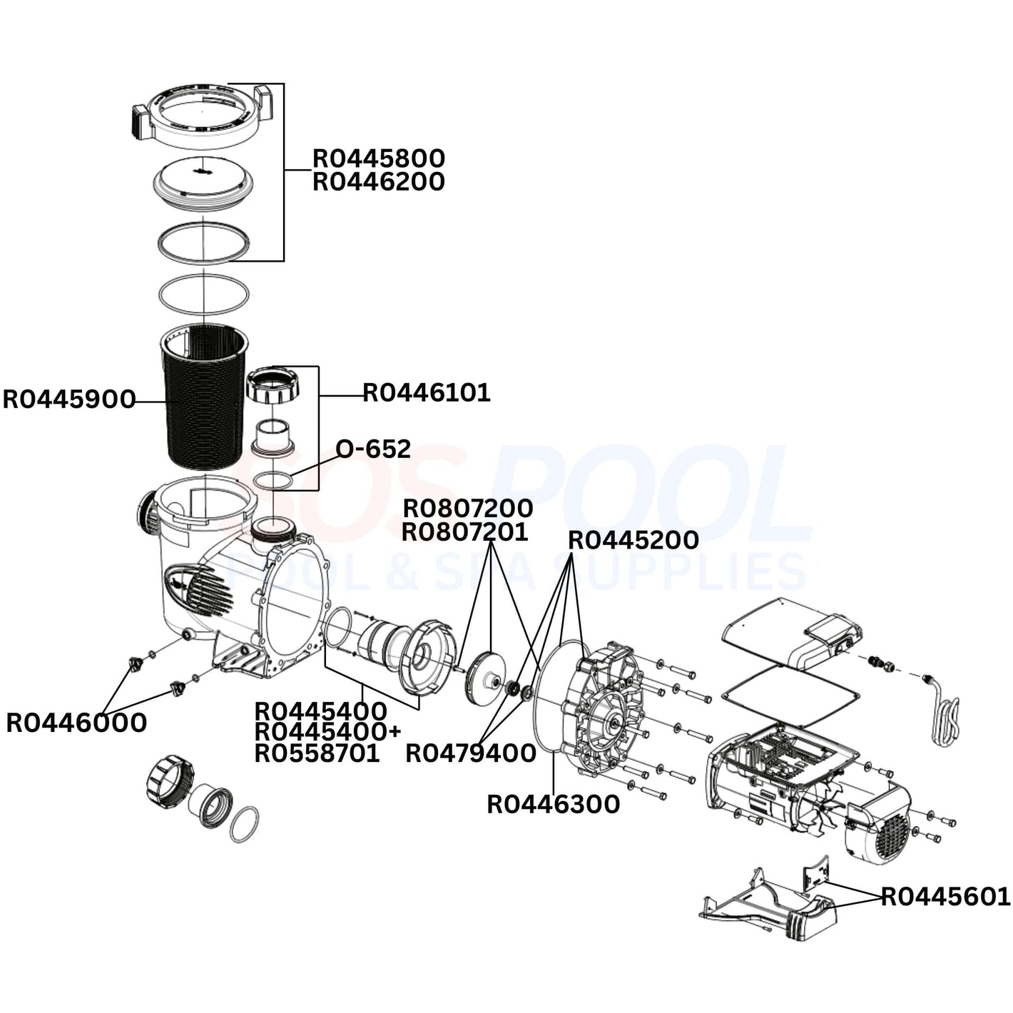 Replacement Pool Pump SHPF/SHPM Lid Seal And O-Ring R0446200 Fits - Foto 11