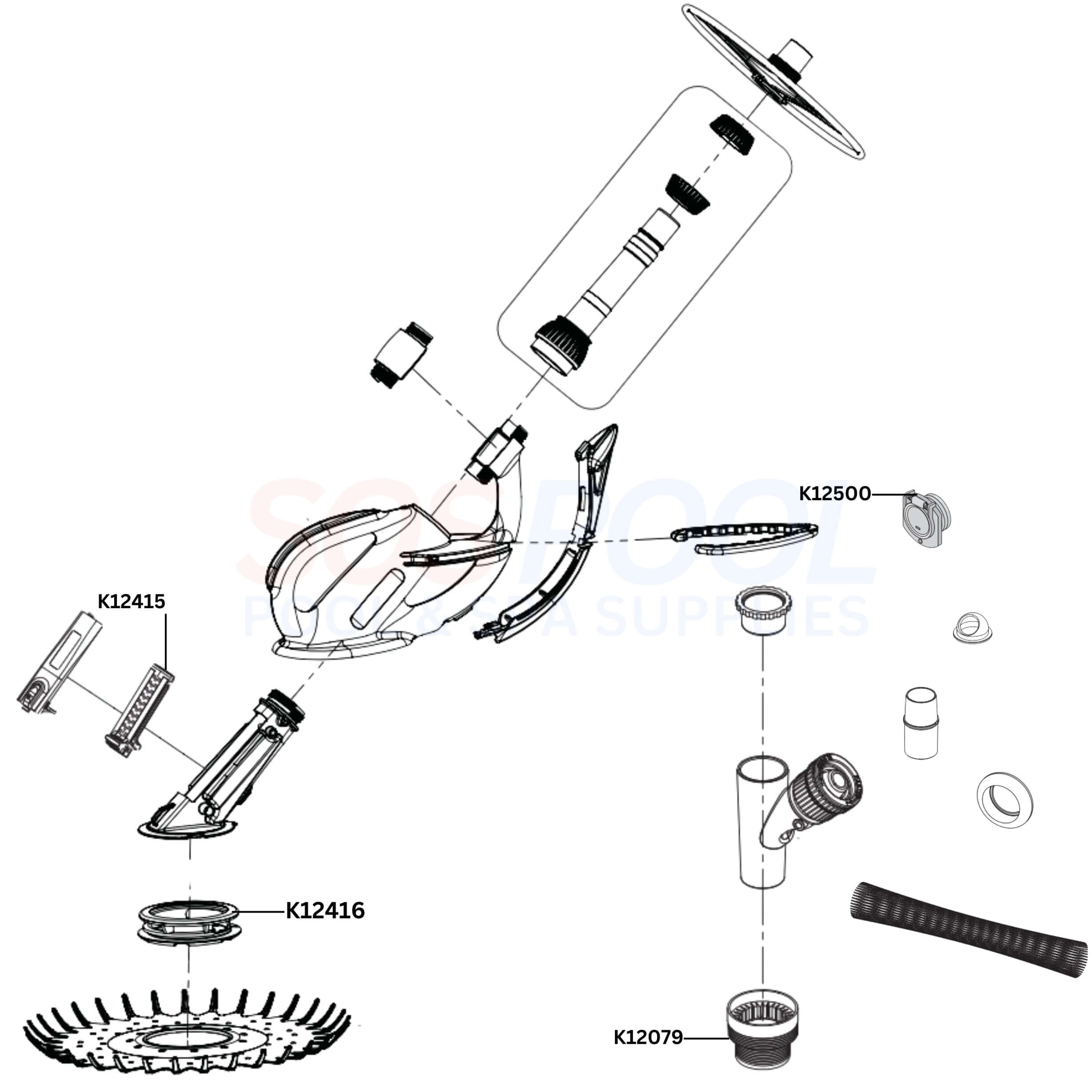 Pentair Kreepy Krauly Kruiser Cleaner Diagram & Part List