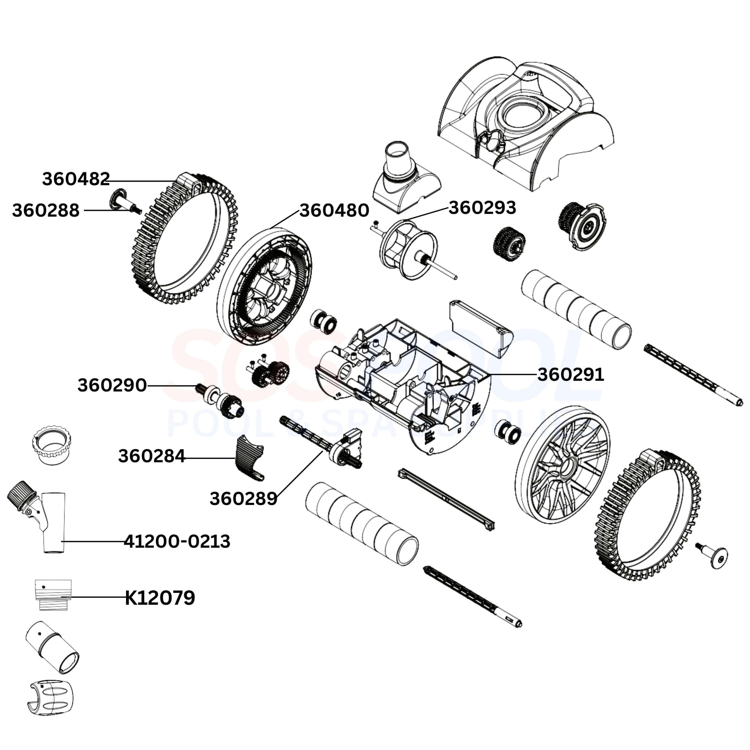 Pentair Rebel Inground Cleaner Diagram & Part List