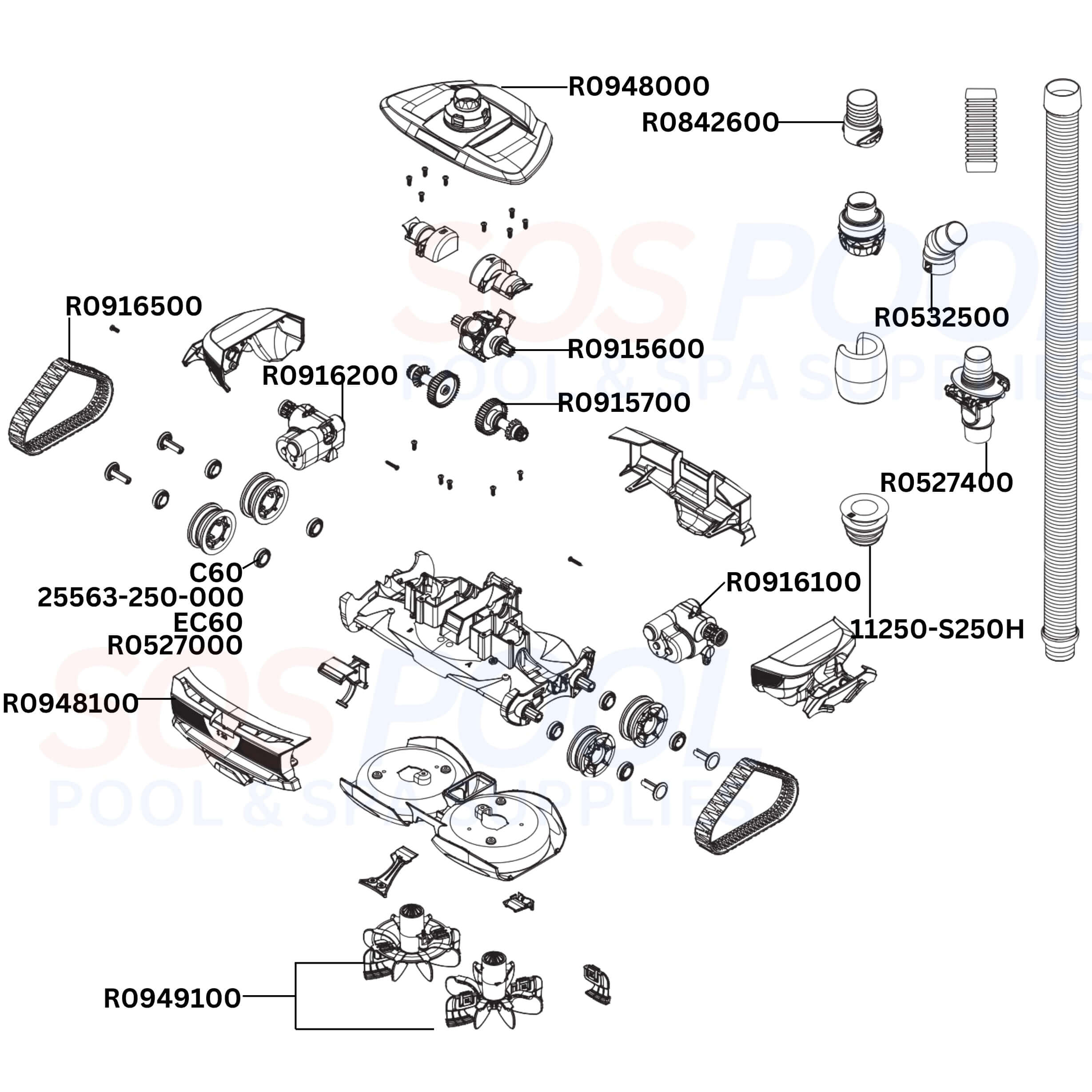 Polaris Atlas Cleaner Diagram & Part List