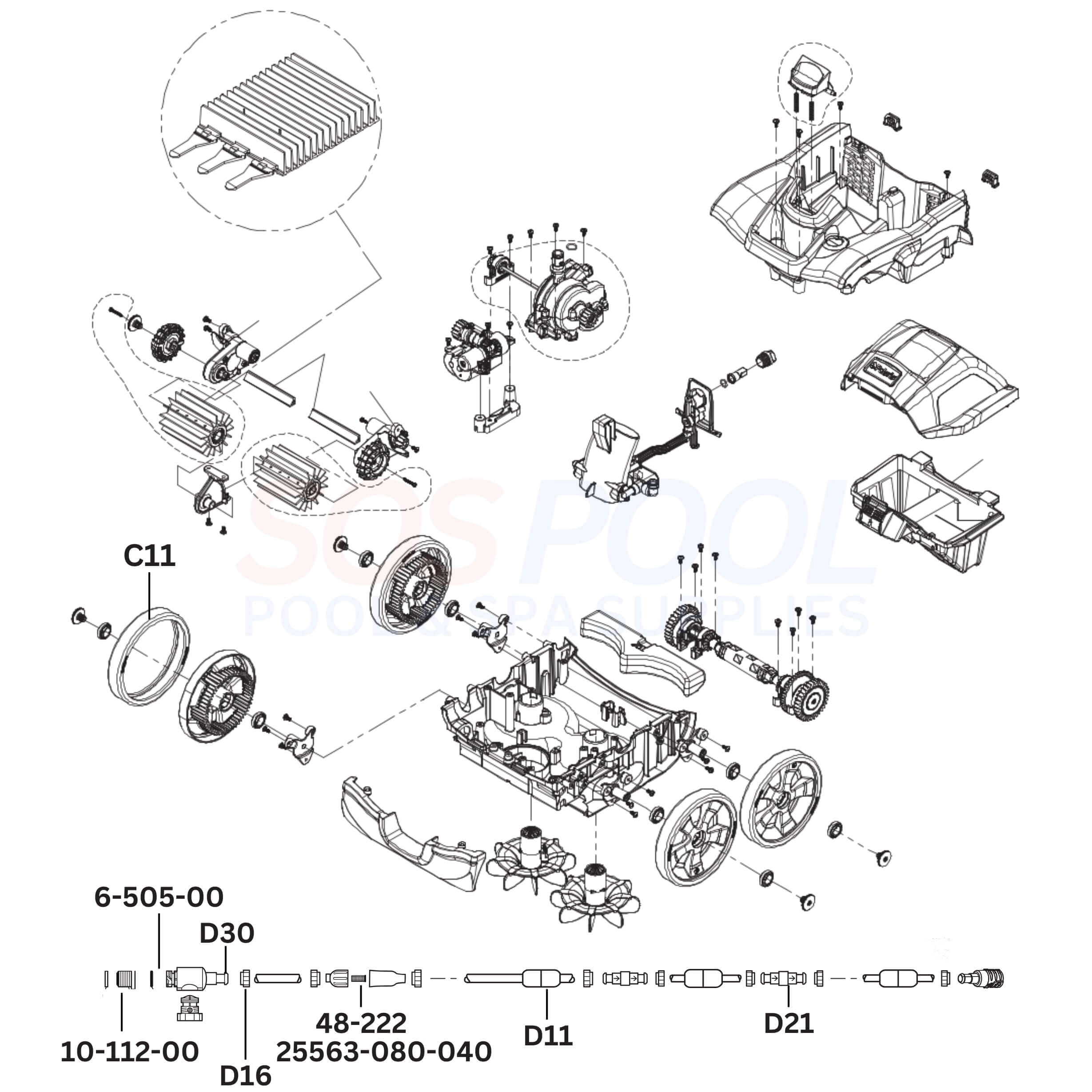 Polaris Q4000 Cleaner Diagram & Part List