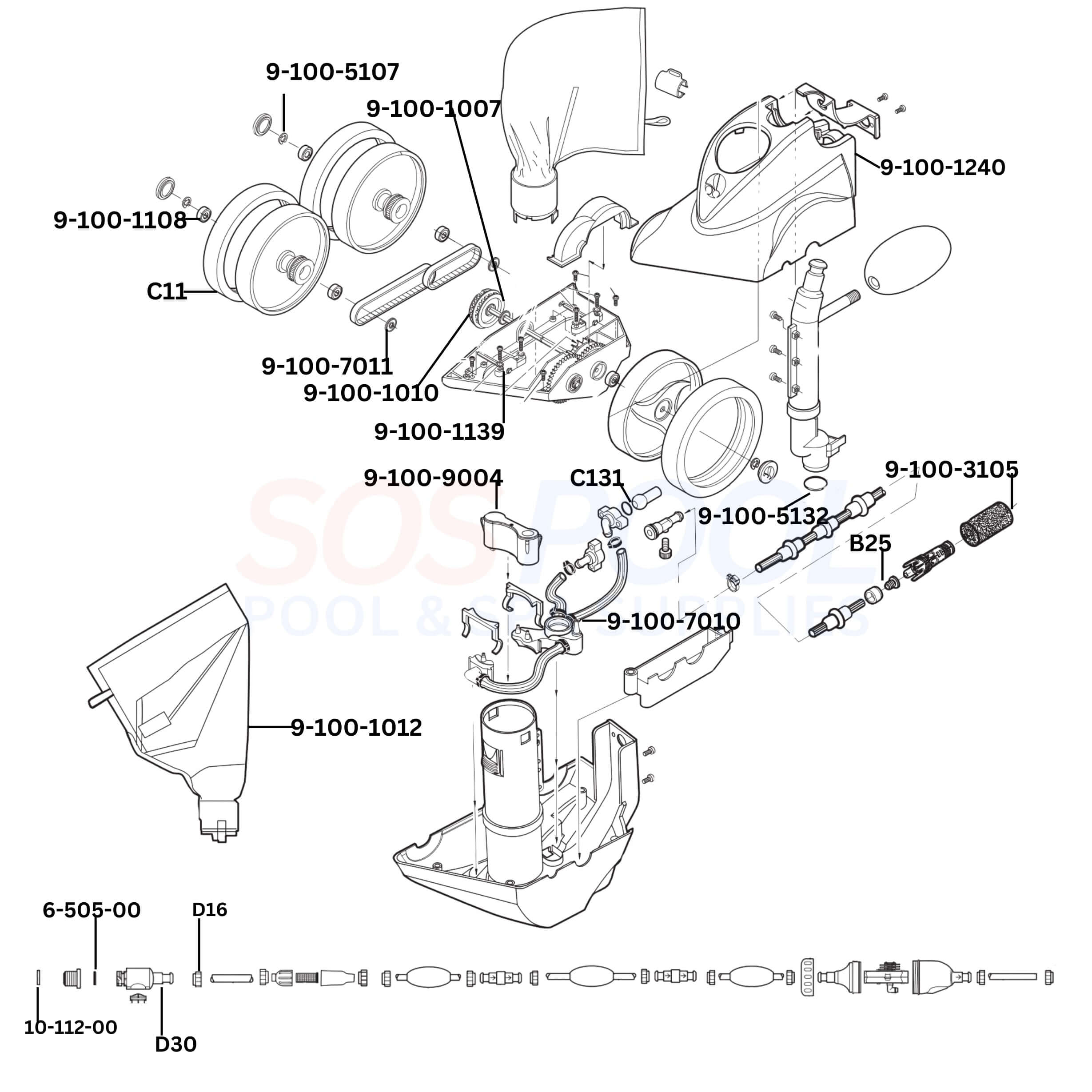Polaris TR35P Cleaner Diagram & Part List