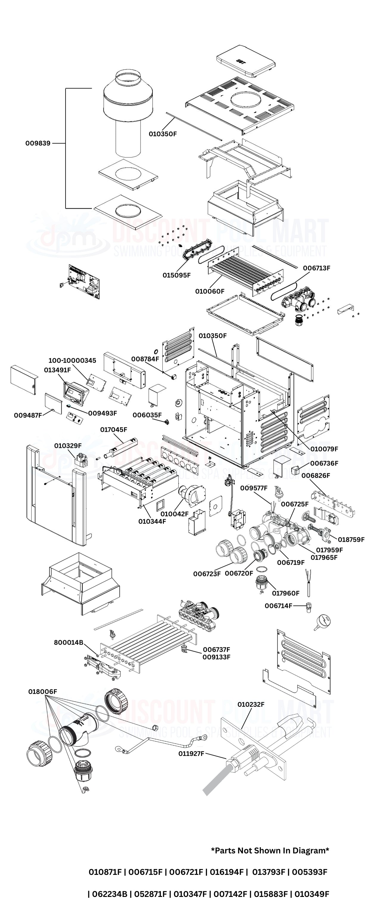 Raypak Digital Low NOx ASME 017706 267A Heater Diagram & Part List