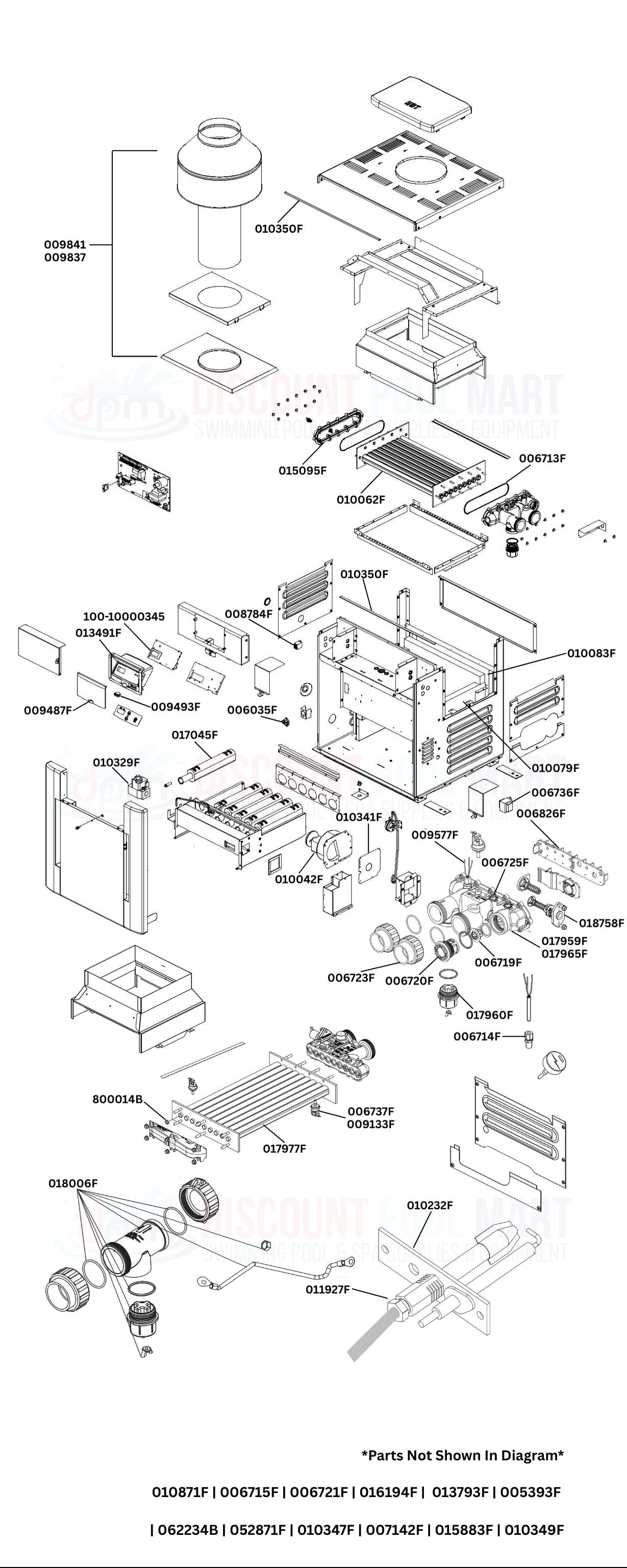 Raypak Digital Low NOx ASME 017708 407A Heater Diagram & Part List