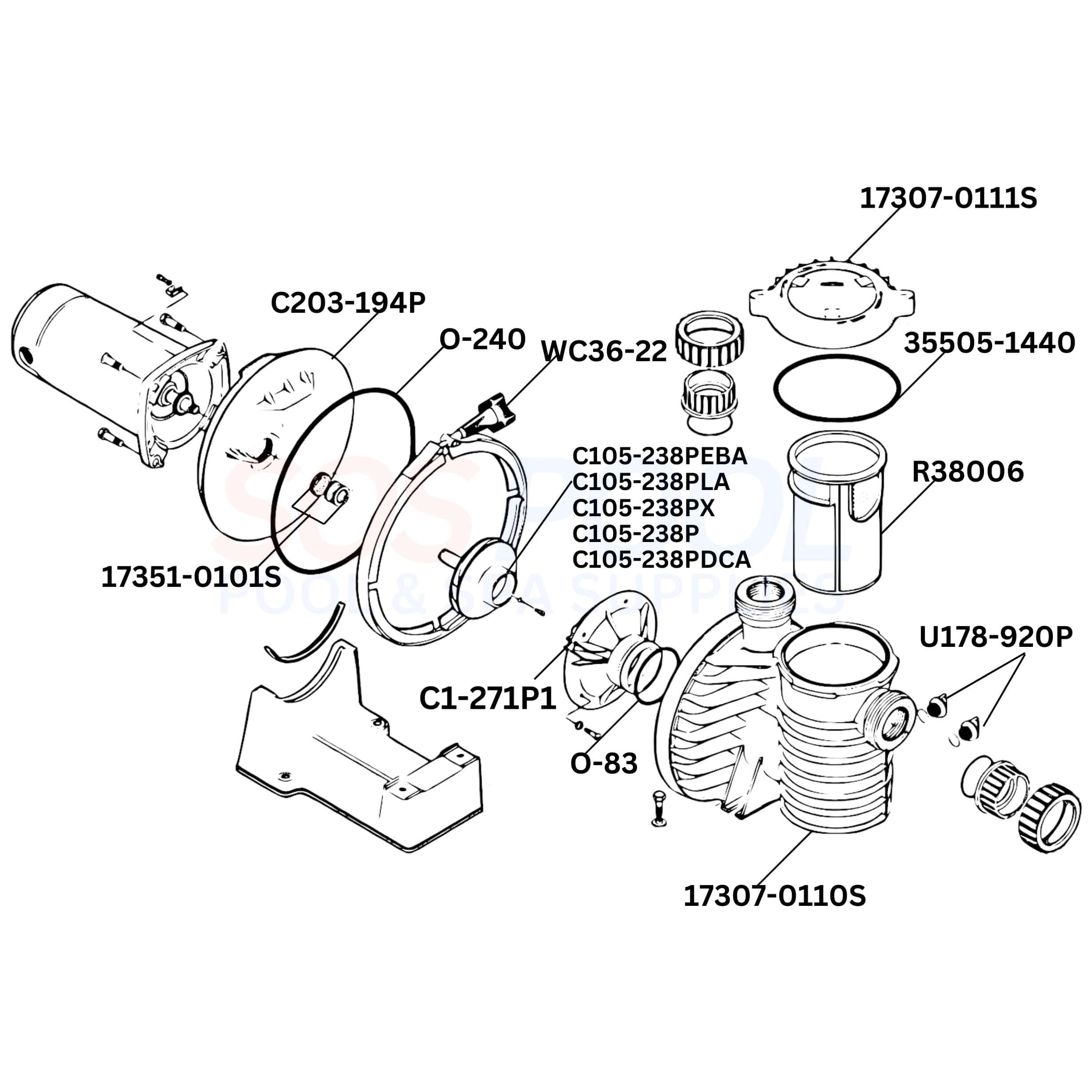 Sta-Rite Max-E-Pro Pump Diagram & Part List