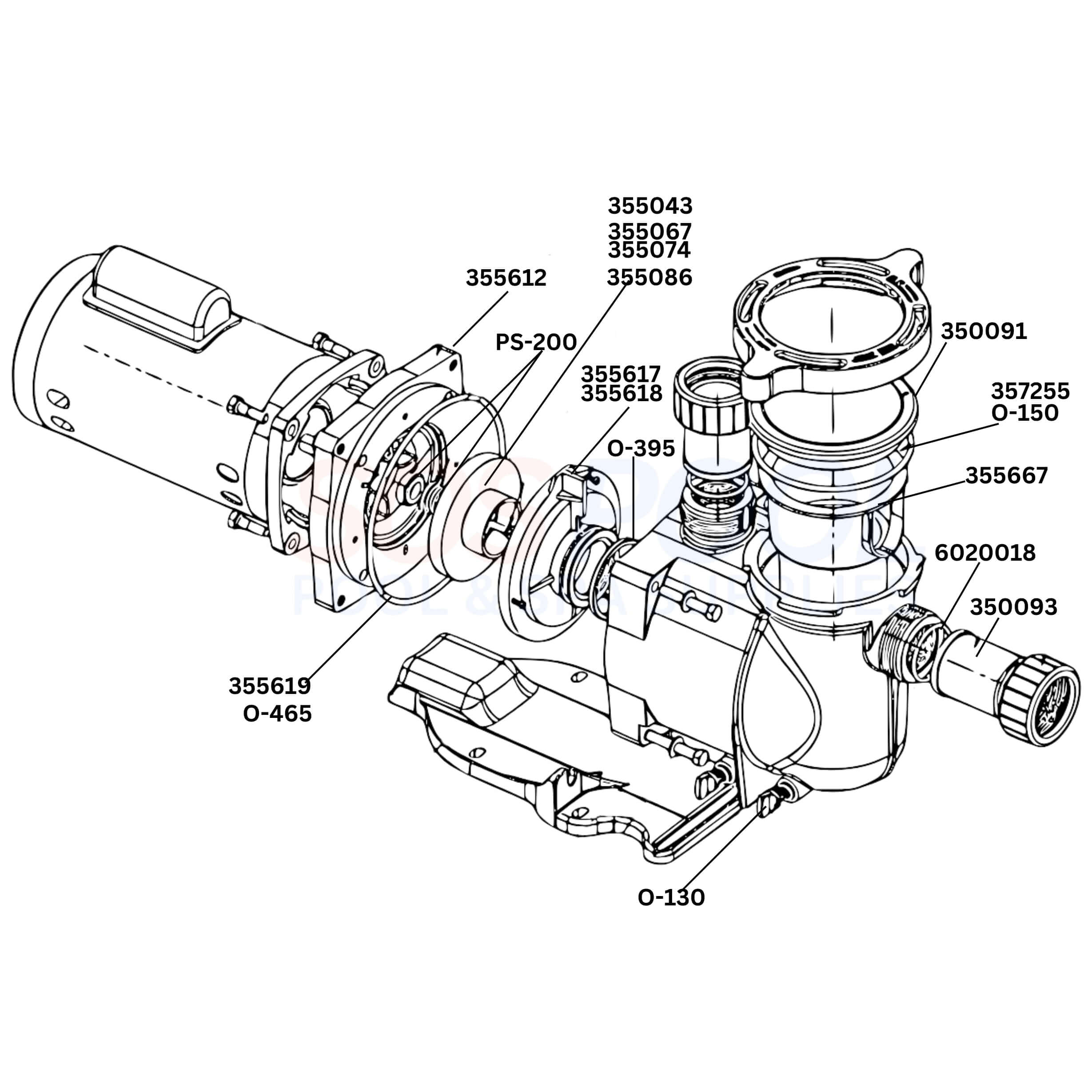 Sta-Rite SuperMax Pump Diagram & Part List