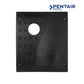 Pentair Direct Air Intake Duct for MasterTemp, SKU 461031, black PVC duct for pool heater, shown from the front with air intake hole.
