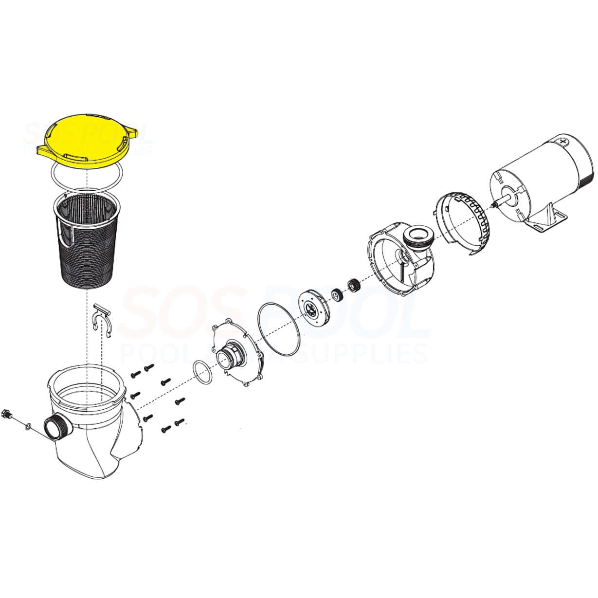 Waterway Trap Lid For SVL56 Pumps | 511-1310