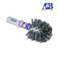 A&B Combo Corner Brush 6510 with stainless steel and nylon bristles for effective pool cleaning, featuring Kwik-Fit handle.