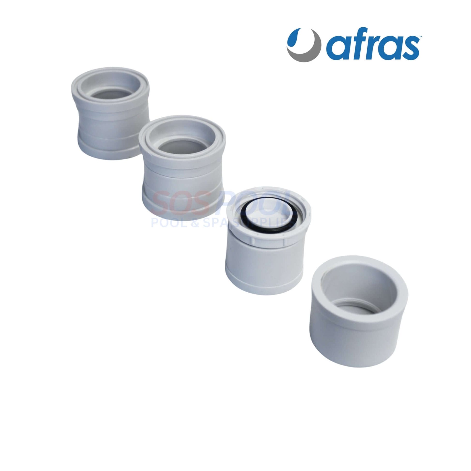Afras 40K IRCF40 Salt Cell Chlorinator | Pentair 520555 IC40 Replacement | 31400S parts set, showcasing four white connectors for optimal pool use, by SOS Pool.