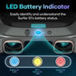 LED Battery Indicator for Aiper Surfer S1 Cordless Robotic Pool Skimmer, showing battery status levels