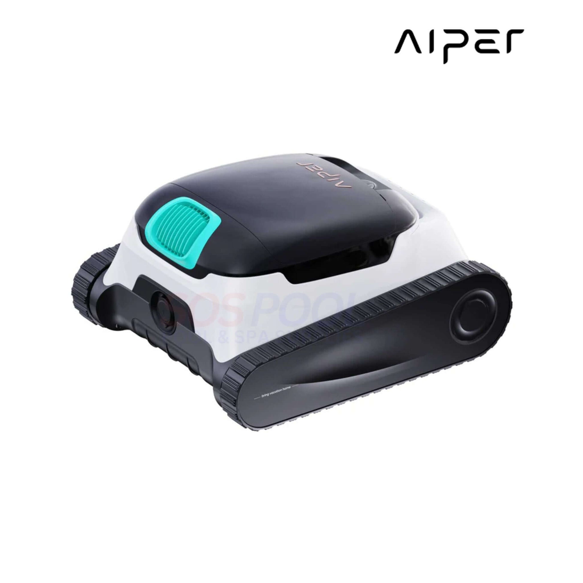 Aiper Scuba N1 Cordless Robotic Pool Cleaner, black and white design, featured at an angle for optimal view, ideal for swimming pool cleaning.