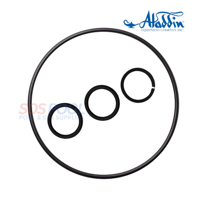 Aladdin Compool Diverter Valve O-Ring Kit | O-536KIT showing three black O-rings for pool plumbing parts from SOS Pool supplies.