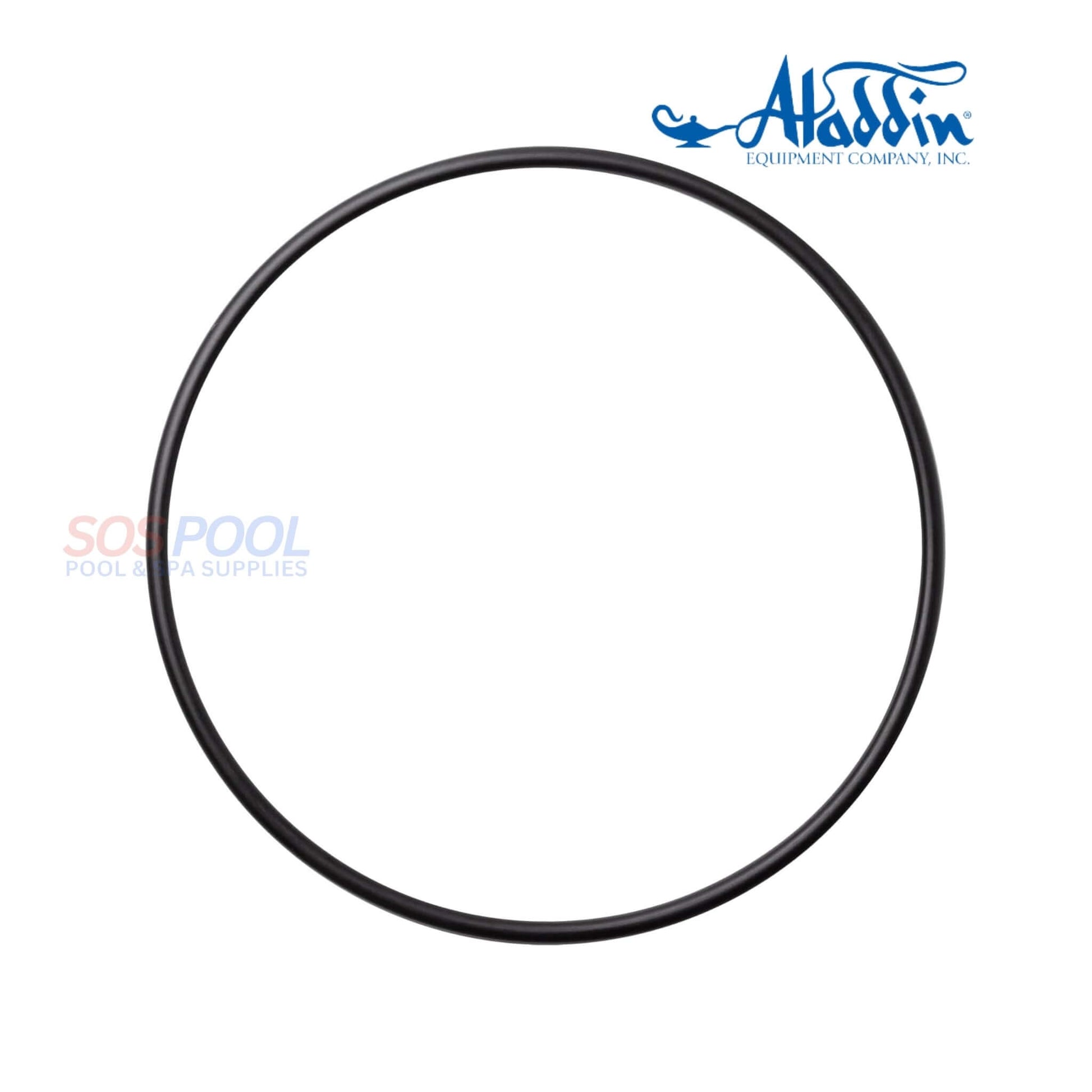 Aladdin Jandy Neverlube Valve Cover O-Ring | R0465700 | O-636 in black rubber, ideal for pool sealing. SOS Pool supplies logo included.