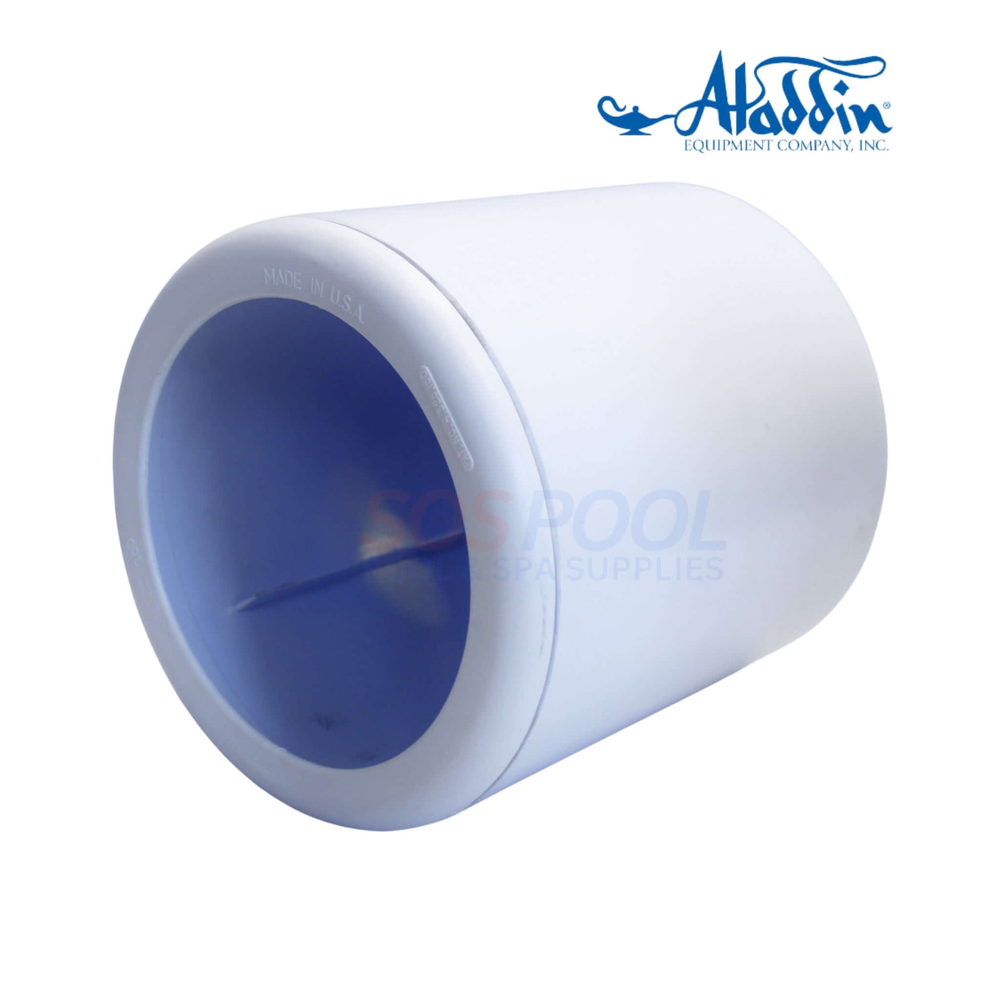 Aladdin No Niche Complete Pond Skimmer | 750/750B in blue and white, showcasing the 360° surface collection design for efficient pool debris removal.