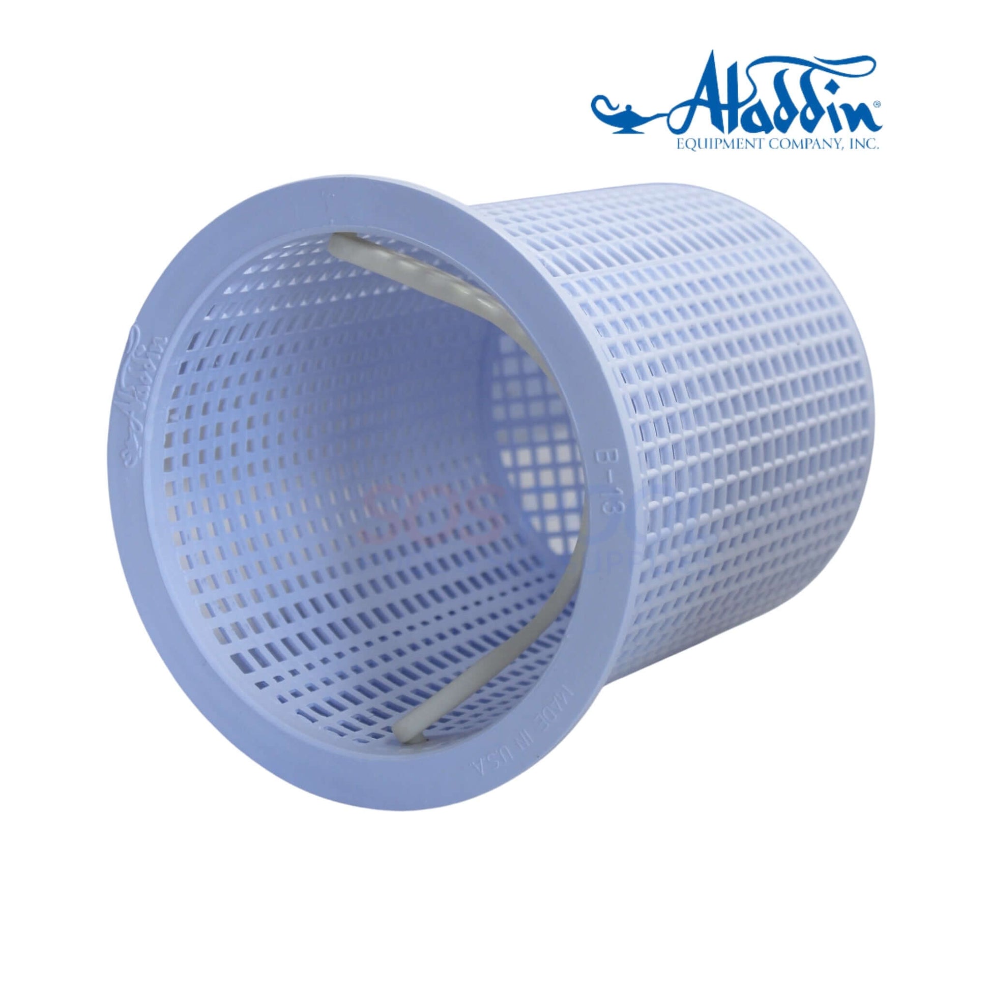 Aladdin No Niche Complete Pond Skimmer | 750/750B blue skimmer basket showing the mesh design, used for effective pool debris removal.