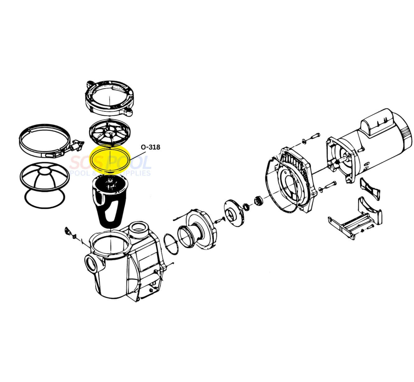 Aladdin O-Ring For Pentair Pump Trap Lid | 805-0436 | O-318