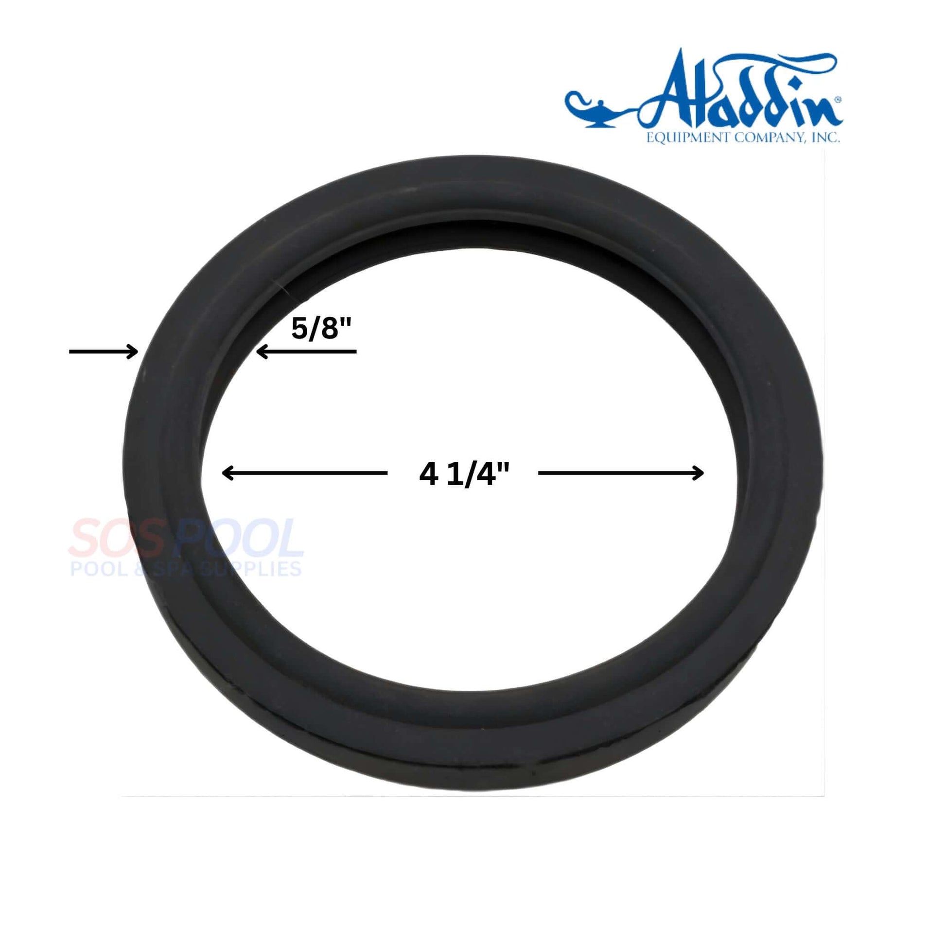 Aladdin Pentair Spa Light Lens Gasket | 79108500 | O-344, black silicone gasket 4 1/4" diameter for pool lights, SOS Pool supplies.
