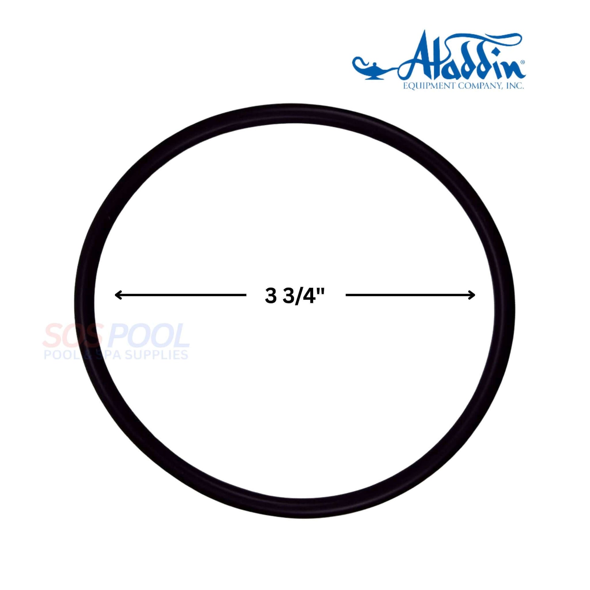 Aladdin Rainbow Chlorinator Lid O-Ring | O-283, black rubber O-ring, 3 3/4 inch diameter for pool supplies, SOS Pool.