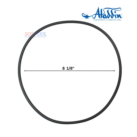 Aladdin O-Ring 8 1/8" for SuperMax/SuperFlo Pumps, SOS Pool approved, durable seal for efficiency.