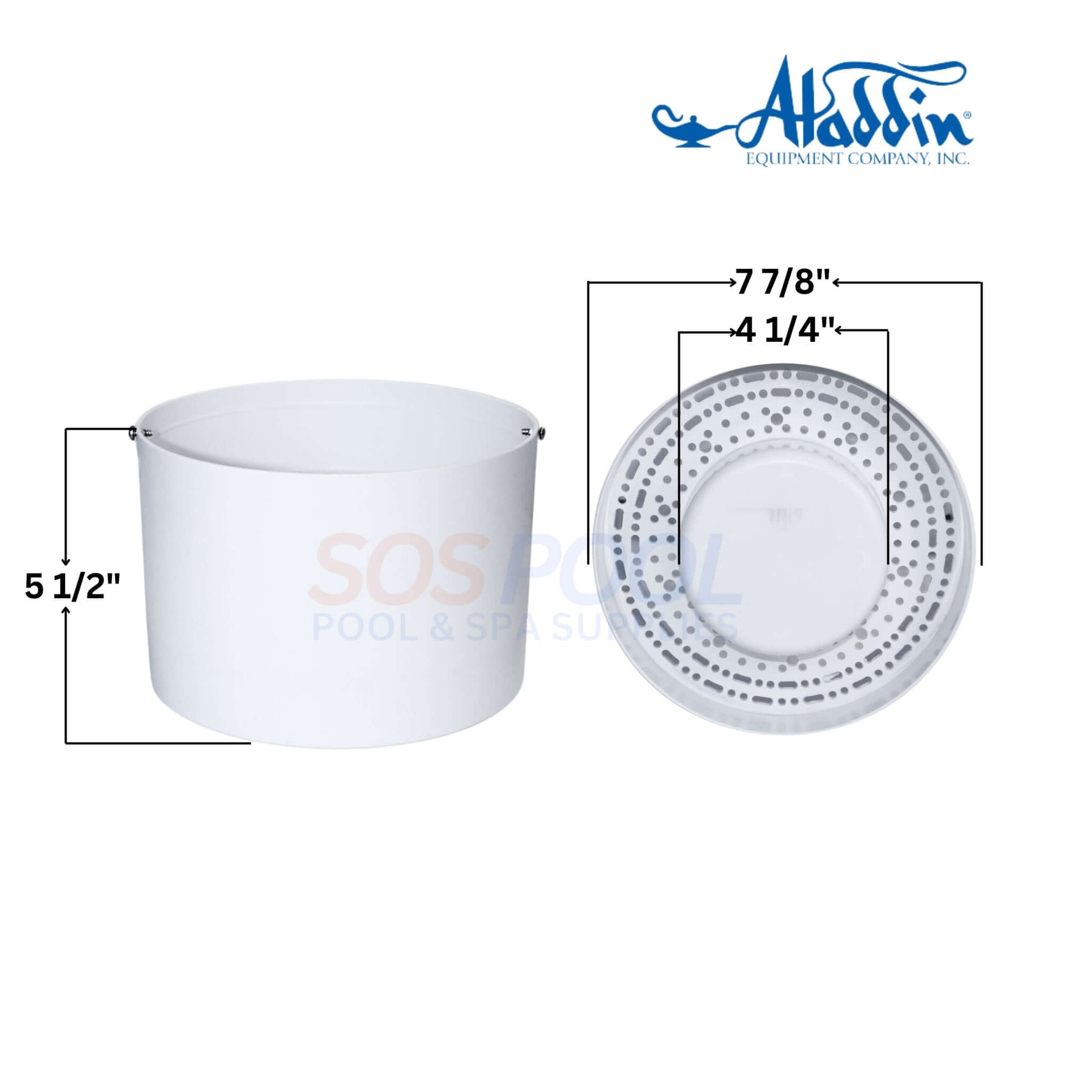 Aladdin B-104 Lily Pad Skimmer Float Basket, 7-7/8" diameter, 5-1/2" height, from SOS Pool.