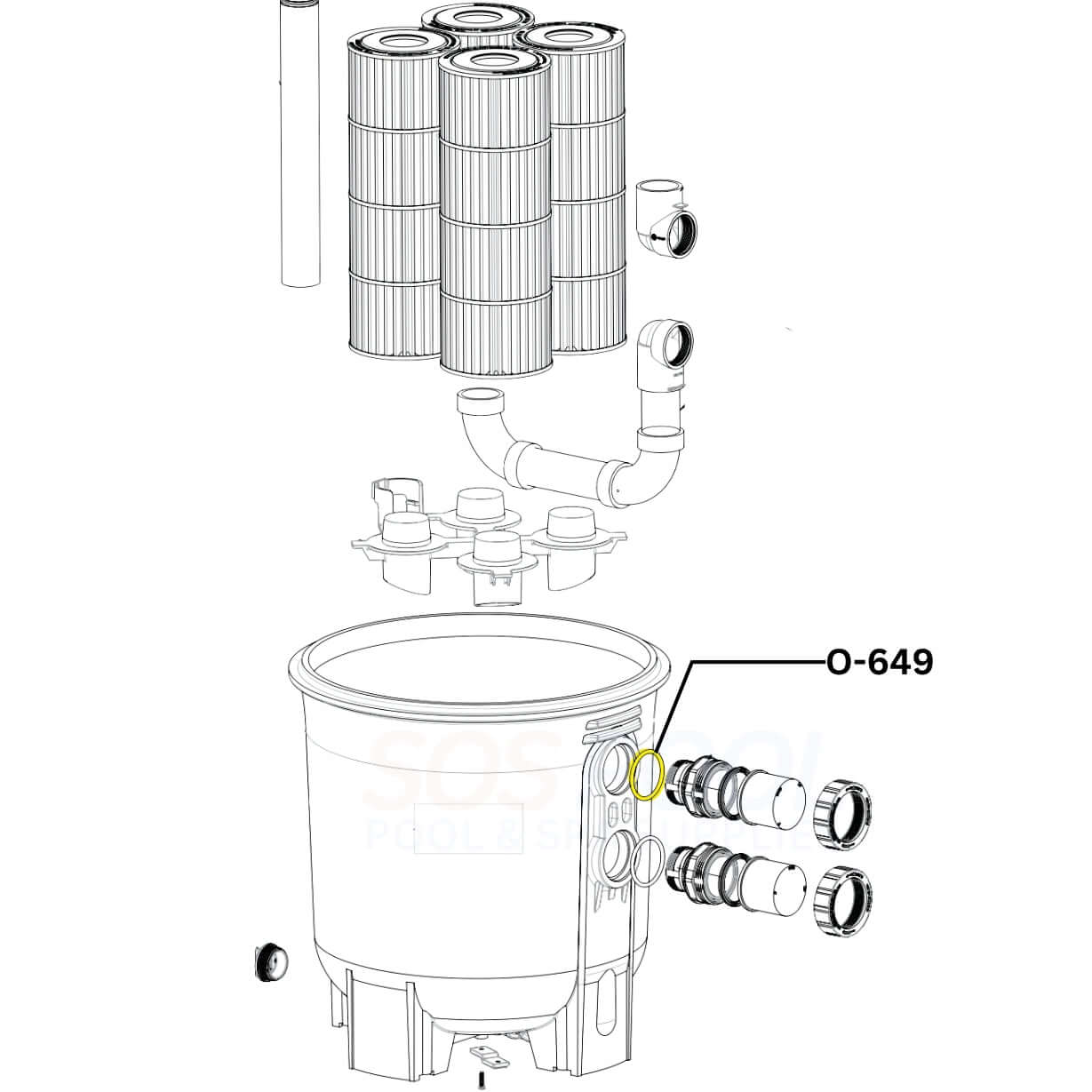 Aladdin O-Ring For Hayward Filter Bulkhead Fitting | SX220Z2 | O-649