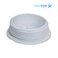 AquaStar 1.5" Bubbler Plate in white, featuring 1.5" male thread for pool systems. SKU: BP101. SOS Pool.