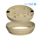 AquaStar 10" Fillable Standard Skimmer Lid and Frame in tan color, SKU FL10108 from SOS Pool.
