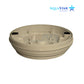 AquaStar 10" Fillable Standard Skimmer Lid and Frame in Tan, SKU FL10108, perfect for SOS Pool customization.