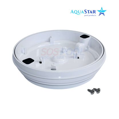 AquaStar 10" Fillable Standard Skimmer Lid and Frame in White | SOS Pool FL10101