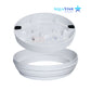 AquaStar 10" Fillable Standard Skimmer Lid and Frame in white, SKU FL10101, perfect for SOS Pool customization.