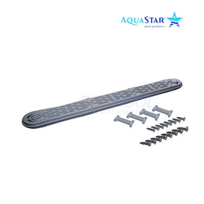 AquaStar 32" Channel Drain with Flat Grate and screws, durable UV-resistant engineered polymers, SKU 32CDFLFR103.