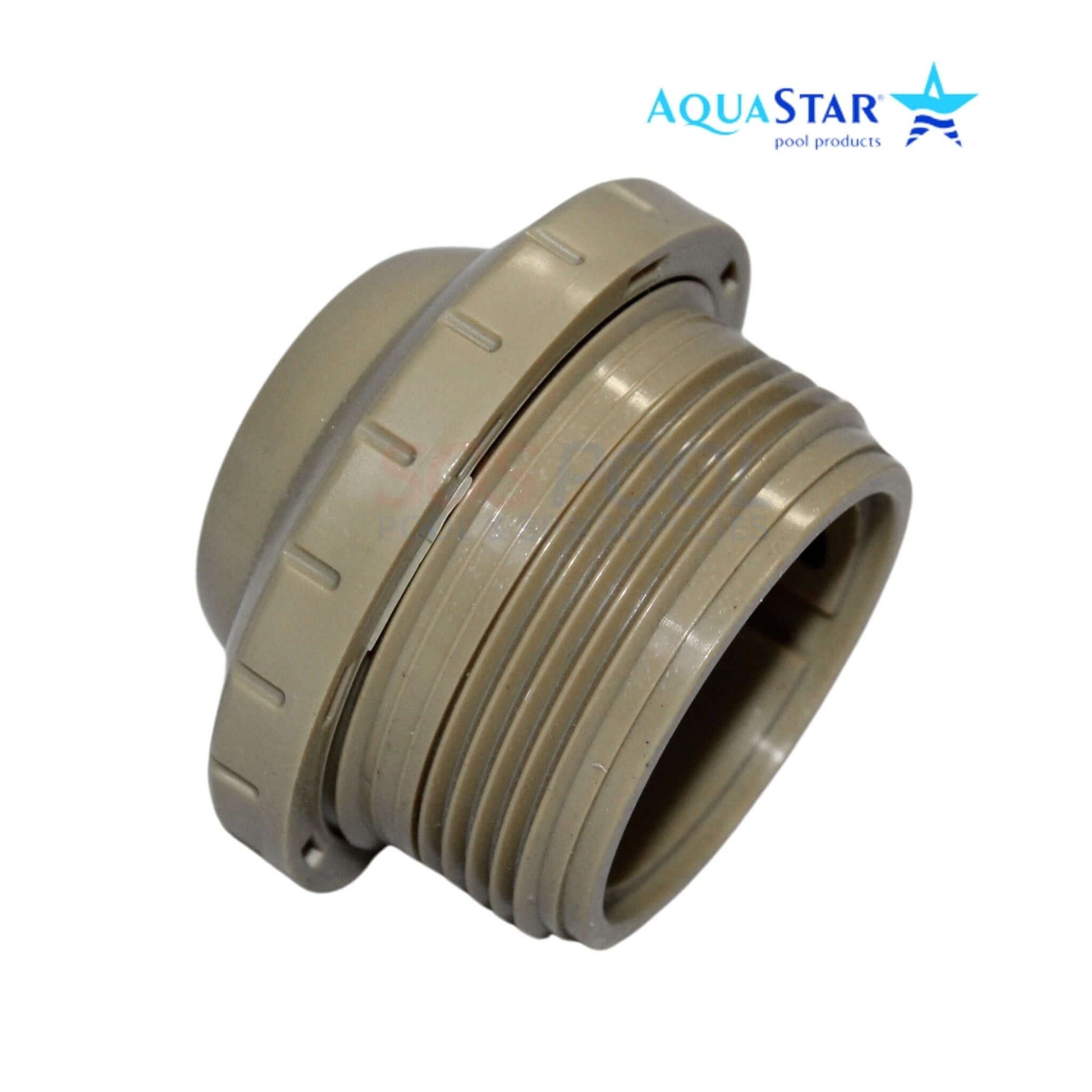 AquaStar 8208 Directional Eyeball Fitting in tan, 1.5" MPT, for pool water flow control. SOS Pool. SKU: 8208