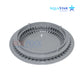 AquaStar CC8103 gray 8-inch suction outlet cover for pools and spas, UV-resistant, SOS Pool compliant.