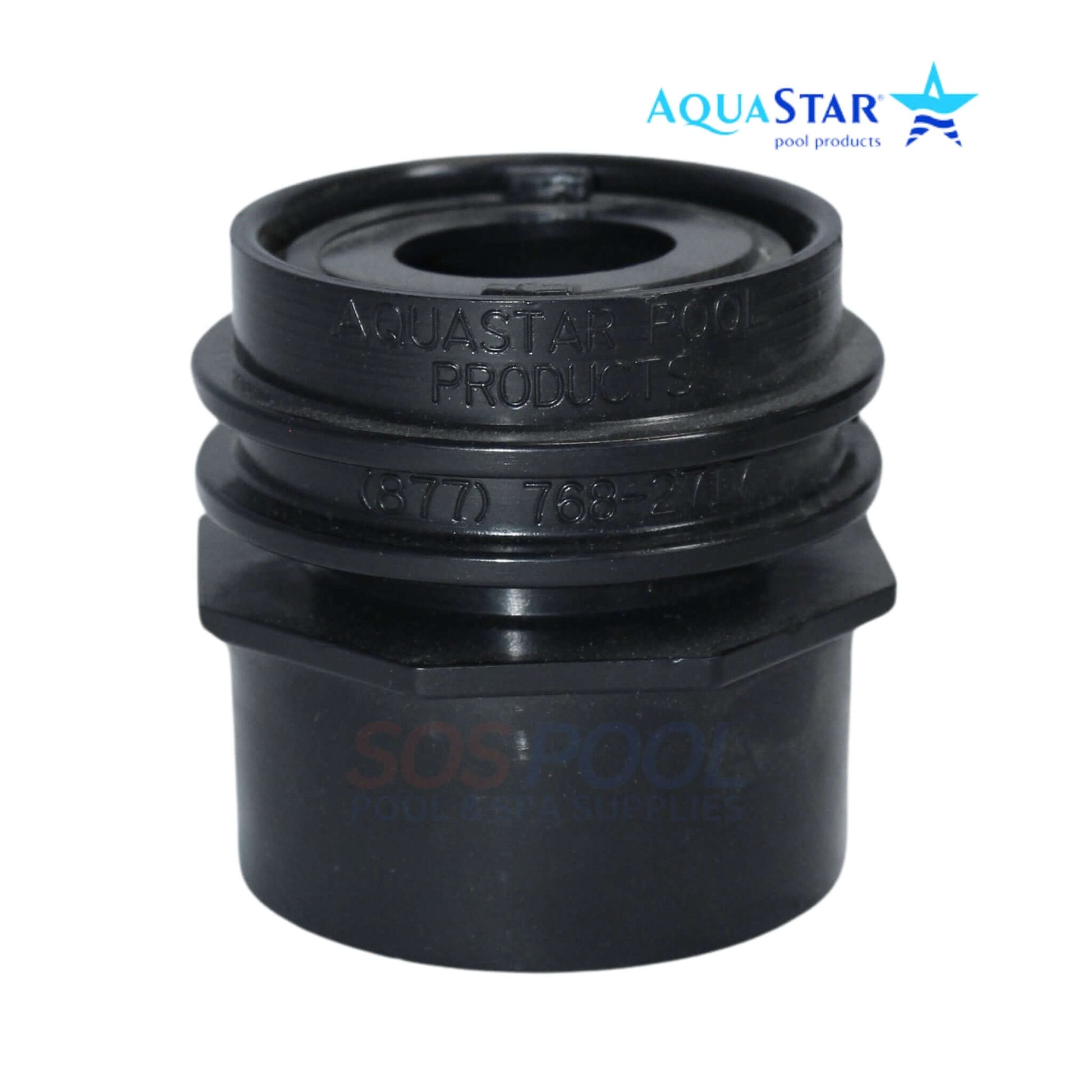 AquaStar Flush Mount Return Fitting 1.5" plumbing system with water barrier, model JE3102, from SOS Pool.