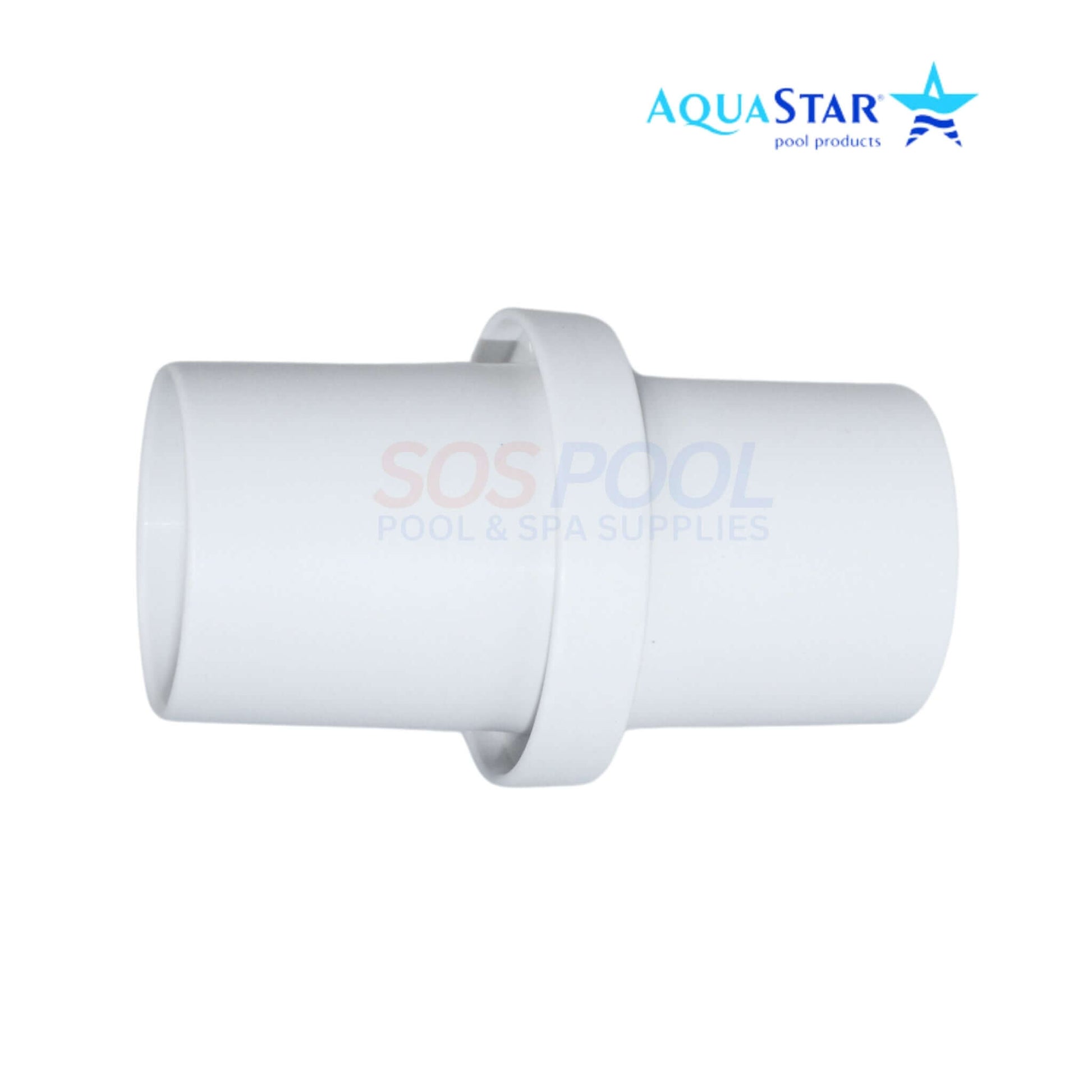 AquaStar Hose Connector Male to Male 1.5-inch for pool and spa systems, part number AXV092, SKU HWN158.