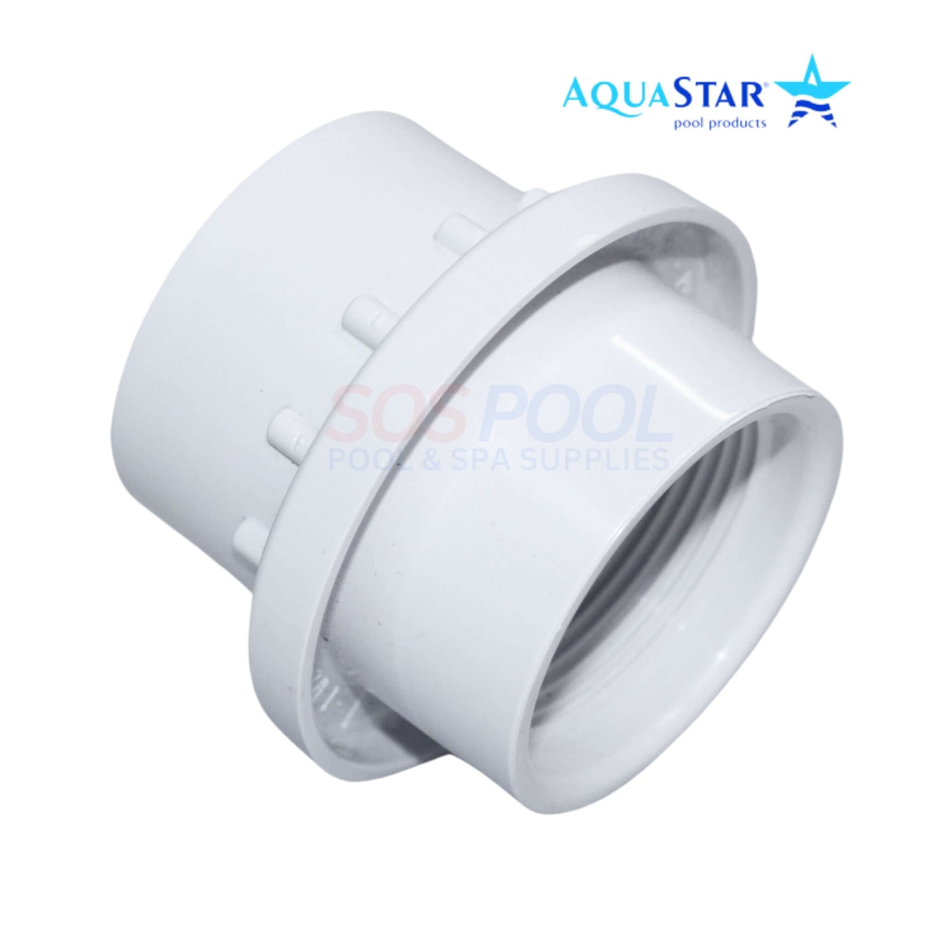 AquaStar Light Niche Return Fitting 3601, 1.5" pipe connection, durable UV-resistant ABS, SOS Pool.