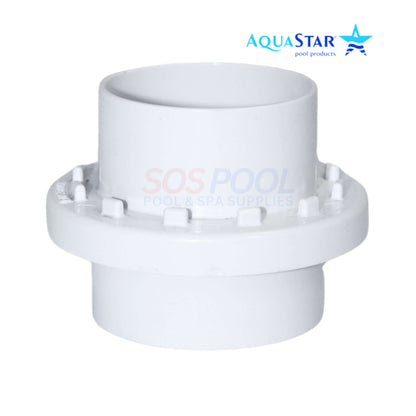 AquaStar Light Niche Return Fitting for 2" Pipe, 1.5" Socket, Durable White Fitting, SKU 3701 - SOS Pool