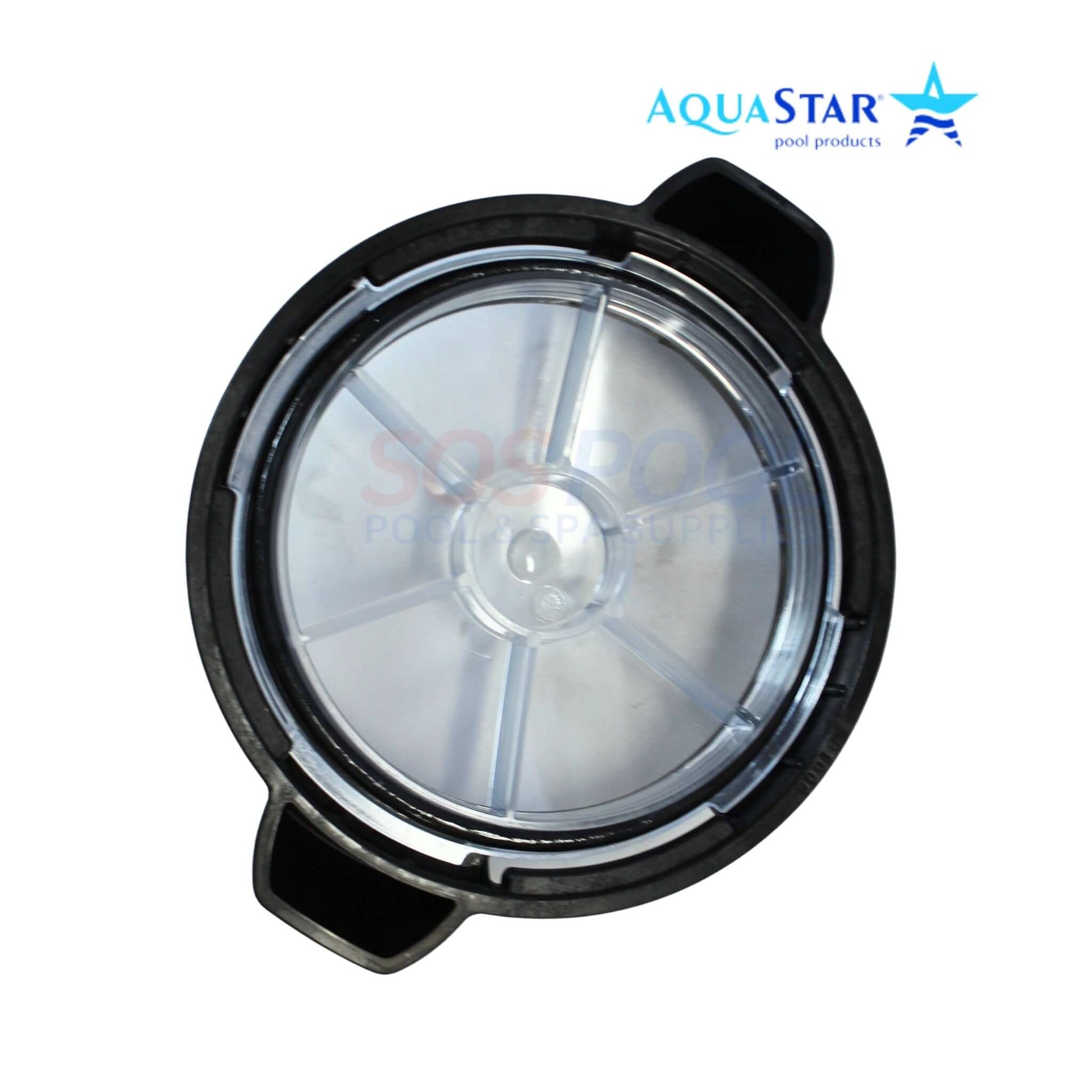 AquaStar AP1101 Locking Ring Cover, transparent view, for PLP150S & PLP300S pumps, high-quality pool supplies.