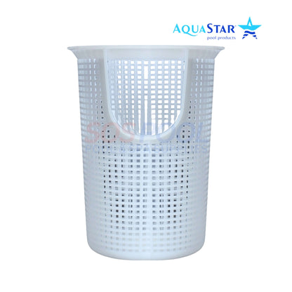 AquaStar AP1009 pump basket for Pipeline Pumps, white, bucket-style, captures debris for pool maintenance, SOS Pool supplies.