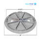 AquaStar Round Skimmer Lid in Light Gray, 9.9 inches diameter, compatible with SOS Pool systems, durable construction.