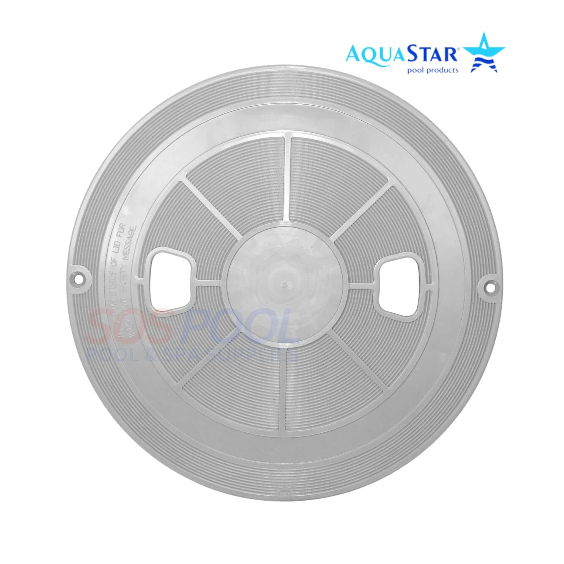 AquaStar RT103 Light Gray Round Skimmer Lid, 9.9 inches, fits standard collars, SOS Pool