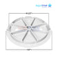 AquaStar Round Skimmer Lid RT101 in white, 9.9 inches diameter, compatible with SOS Pool and standard skimmer collars