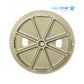 AquaStar Round Skimmer Lid RT108 in Tan, 9.9 inches, compatible with standard skimmer collars. SOS Pool.