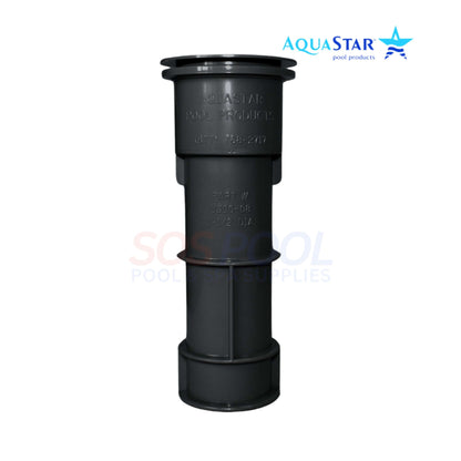 AquaStar Umbrella Stand with Sleeve and Center Cap US102, 7.5-inch black for SOS Pool use, UV-resistant and durable.