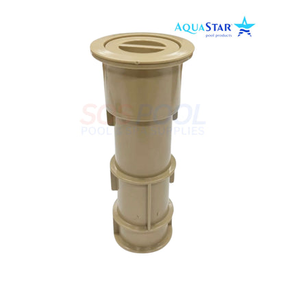 AquaStar Tan Umbrella Stand with Sleeve and Center Cap, 7.5" for SOS Pool use, durable UV-resistant ABS polymer.