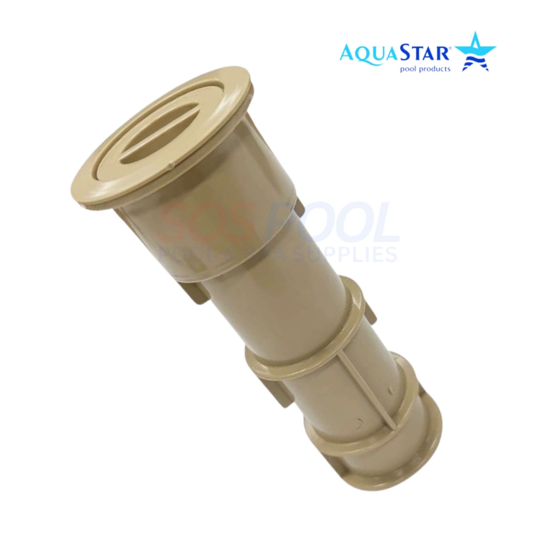 AquaStar 7.5" Umbrella Stand with Sleeve and Center Cap in Tan, ideal for SOS Pool environments and outdoor use.