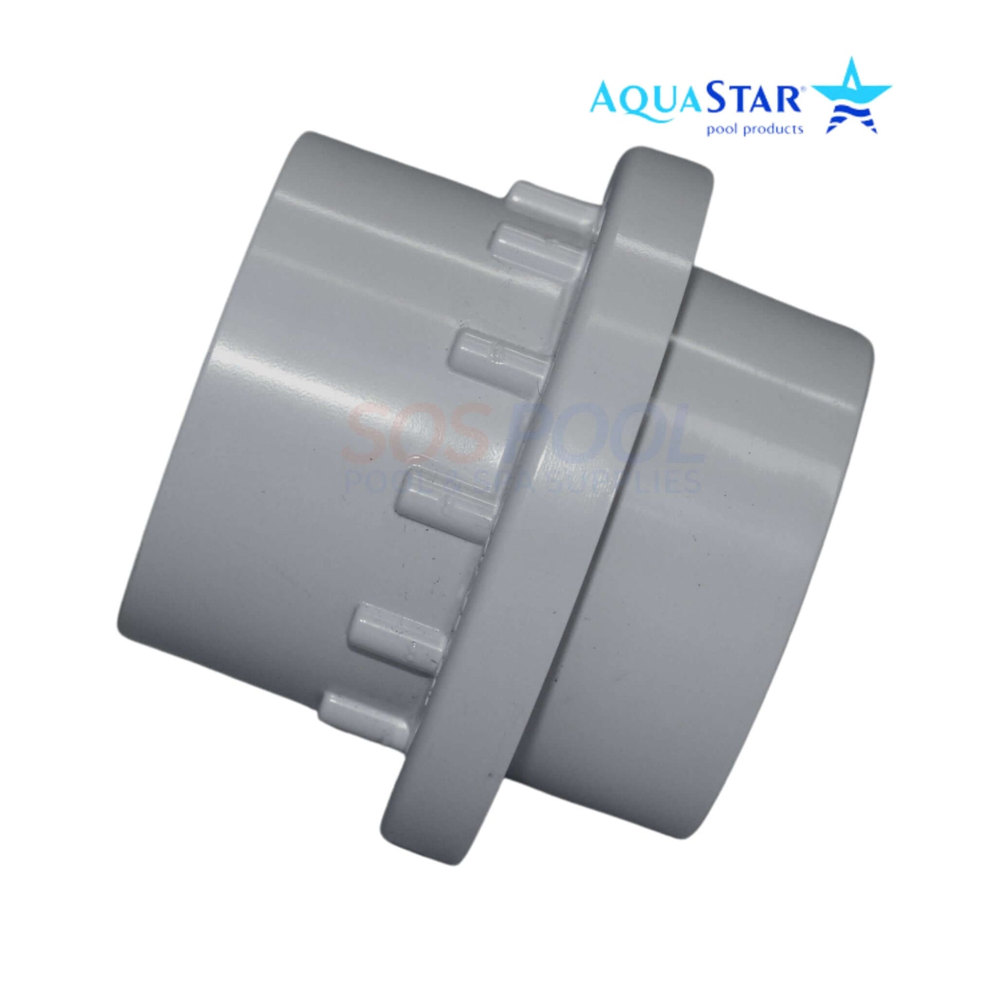 AquaStar Light Niche Return Fitting for 1.5" Pipe, Gray, durable UV-resistant ABS, SKU 3603 | SOS Pool
